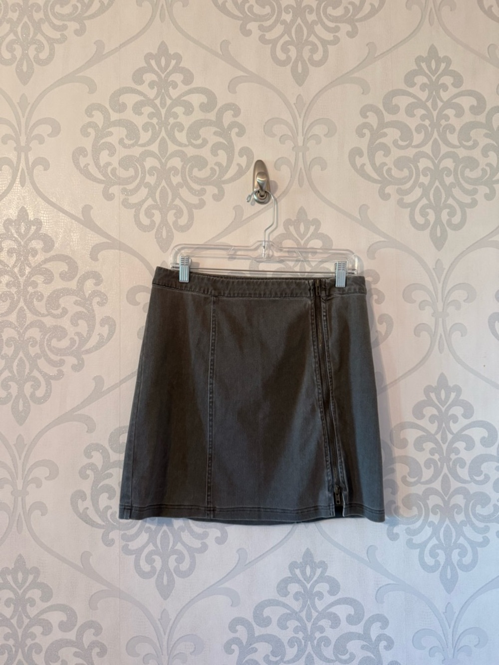 Women’s Grey Jean Mini Skirt